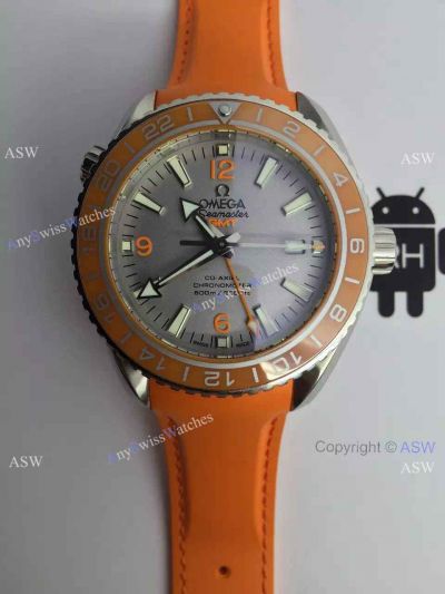Replica Swiss Omega Seamaster GMT Watch Orange Rubber
